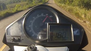 CB 300 R  180 KMH VELOCIDADE MAXIMA  TOP SPEED  VELOCIDADE FINAL  JHONNY BRASIL [upl. by Laon]