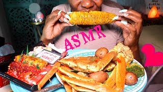 SUSHI MUKBANG ASMR Eating Seafood Boil Lip SmackingSPICY [upl. by Berkie]