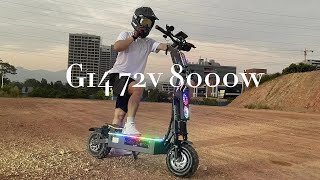 72v 8000w G14 model 90120kmh fast speed electric scooter big central screenscooter electric [upl. by Legim]