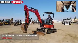 2018 Kubota U354 Hydraulic Excavator [upl. by Sublett]