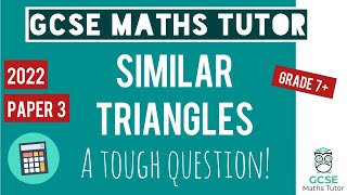 A Really Difficult Similar Triangles Problem  Grade 7  GCSE Maths Exam Revision [upl. by Anippesuig]