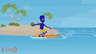 Grover Surfing Near and Far A Vyond Video [upl. by Nothgiel510]