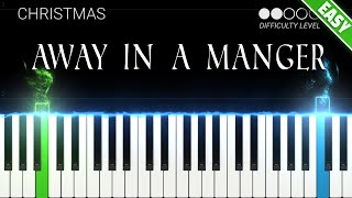 Away in a Manger  Christmas  EASY Piano Tutorial [upl. by Nennek]