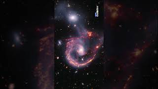 Galactic Collision Arp 107s Starry Secrets Unveiled by jwst  short shortvideo [upl. by Gona]