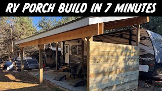 OffGrid RV Porch Build  Start to Finish in Under 7 Minutes rv rvlife rvlifestyle homestead [upl. by Adnaval]