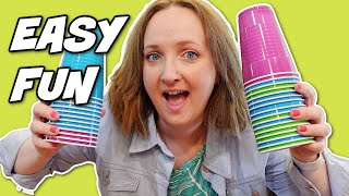 10 EASY INDOOR Games With CUPS  GAMES For ALL AGES [upl. by Cavill174]