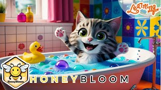 🎶 Kitty Wash and Wiggle  Nursery Rhymes amp Kids Songs🎶 [upl. by Samson]