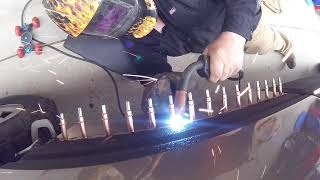 How to Repair a Rust Holes and Weld Body Panels [upl. by Olemrac]