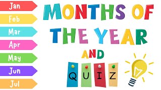 Months of the Year Fun Quiz and Catchy Song for Kids  4K [upl. by Dulcine]