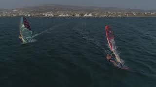 Aerial Windsurfing Video in Paros Greece [upl. by Annodal209]