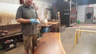 George Nakashima Credenza Restoration  APPLYING THE OIL FINISH [upl. by Yevette]