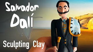 Sculpting Salvador Dalí in clay  Spanish Surrealist Artist  DALI en Plastilina [upl. by Aiceila851]