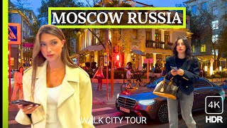 🔥 Evening Life Russian Girls the City Walk Exploring Moscow City Tour 4K HDR [upl. by Brinkema886]