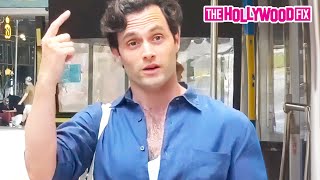 Penn Badgley Makes Time For Fans Before Arriving On Set To Film The New Season Of You In New York [upl. by Leafar261]