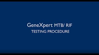 Xpert MTB RIF Test Procedure English [upl. by Aguie]