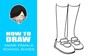 How to draw Anime Girl School Shoes [upl. by Srevart]