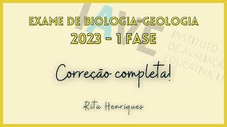 Exame Nacional de Biologia e Geologia 2023  1ª Fase  Correção completa  Rita Henriques [upl. by Dnomal]