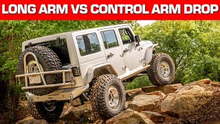 Jeep Wrangler Long Arm Suspension Versus Control Arm Drop Brackets Which Is Better and Why [upl. by Nitsraek]