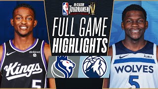 KINGS at TIMBERWOLVES  NBA INSEASON TOURNAMENT 🏆  FULL GAME HIGHLIGHTS  November 24 2023 [upl. by Alleon]