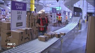 Inside an Amazon fulfillment center [upl. by Idalina]