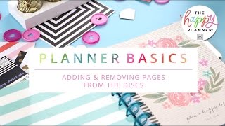 Planner Basics  Adding  Removing Pages from your Happy Planner® [upl. by Ecile512]