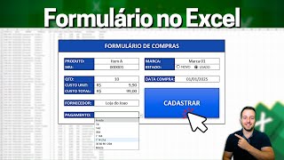 Como Fazer Formulário Automático no Excel para Cadastrar Informações na Planilha [upl. by Needan667]