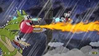 CUPHEAD Coop Boss Fight 9  Grim Matchstick NO DAMAGE [upl. by Inva950]