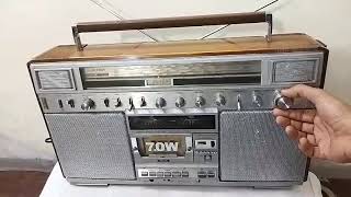 كاسيت سانيو موديل MX820K  راديو FM AM  Sanyo cassette player model MX820K  FMAM radio [upl. by Ryann]