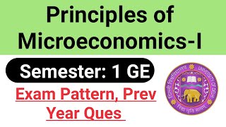 Principles Of Microeconomics 1 Exam Pattern Prev Year Paper GE First Semester Du Sol [upl. by Ineslta]