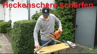 Heckenschere schärfen Messer Heckenschere schärfen schleifen Gartenschere stumpf [upl. by Dwight95]