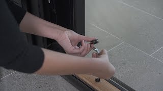 Replacing an Insynctive Sensor Battery on a Sliding Patio Door [upl. by Ingar21]