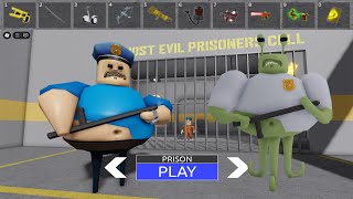 BARRYS PRISON RUN OBBY All Items Unlocked amp All Bosses Alien Barry Papa Pizza Siren Cop Game [upl. by Templas64]