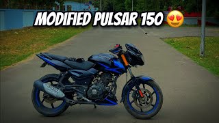 Modified Pulsar 150 Bs6 😍 Cheap amp Best Mods  MG THROTTLE [upl. by Eibloc]