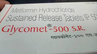 Glycomet 500 MG Tablet SR Uses Dosage Side Effects in hindi [upl. by Ahsaz]