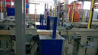 Mosca Strapping Machine MP6T Timber Plank Narrow Strapping [upl. by Meehyrb]