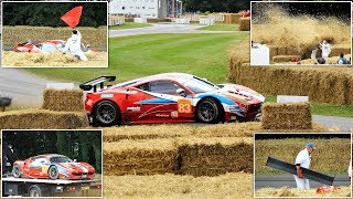 Ferrari 458 GT2 CRASH at Goodwood Festival of Speed 2017  HDSlowMo [upl. by Lucho]