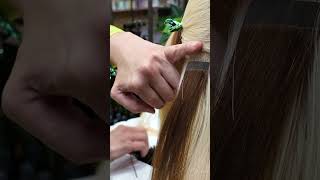 How to apply tape hair extensions the correct way [upl. by Alyat]