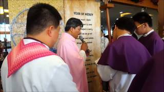 Rite for Opening of the Holy Door at Church of the Holy Cross 131215 [upl. by Egan]