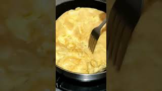 Flipping an egg Omelette flipping eggomelette breakfast yummyfood [upl. by Kati]