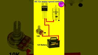 12v DC motor speed control circuit diagram  shorts [upl. by Connor]