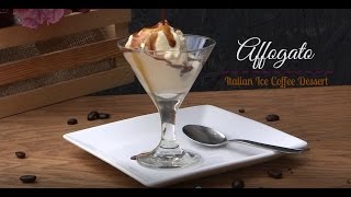 Affogato  How to make Italian Iced Coffee Dessert [upl. by Lowenstein643]