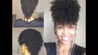 Natural Hair Style Frohawk Tutorial [upl. by Reames]