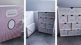 Scrapbooking  tuto 3 coffret de naissance [upl. by Enylcaj]