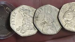 4 MOST VALUABLE Beatrix Potter 50p coins [upl. by Doomham]