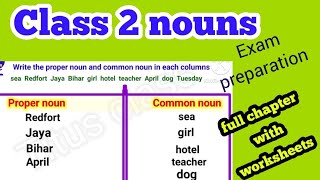 class 2 nouns class 2 English grammar grade 2 nouns  nounsTitusclass [upl. by Fellner870]