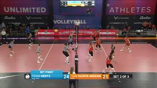 AU Pro Volleyball Game 1 Madi Kingdon Richel Back Row Kill [upl. by Akemed847]