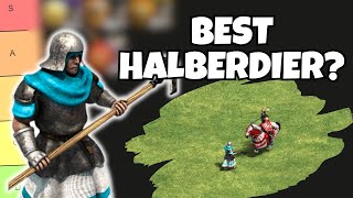 Best Halberdier against Paladin in 1v1  AoE II DE [upl. by Yelsek654]