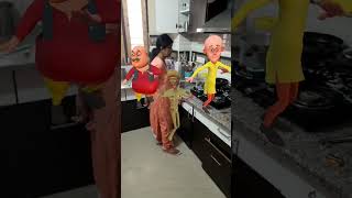 Motu Ka Patlu Mummy Ki Kitchen ❤️ youtubeshorts trending funnyface [upl. by Hugh]