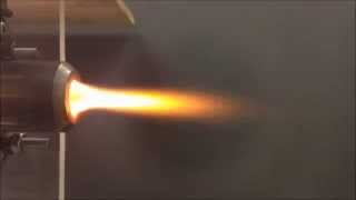 Mesoscale Hybrid Rocket Aerospike Nozzle Test 8 [upl. by Adnawyt]