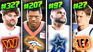 Ranking All 32 Starting NFL Quarterbacks For 2023 From WORST To FIRST [upl. by Oryaj]